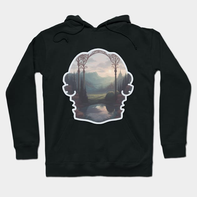 Dreamy elven landscape Hoodie by faewildlingart